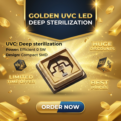 CRI 90 2 anos de garantia UV de alta potência, cura e esterilização LED Chip 120 Ângulo de visão SMD3535 UVA 0,5W 265nm Led Uv